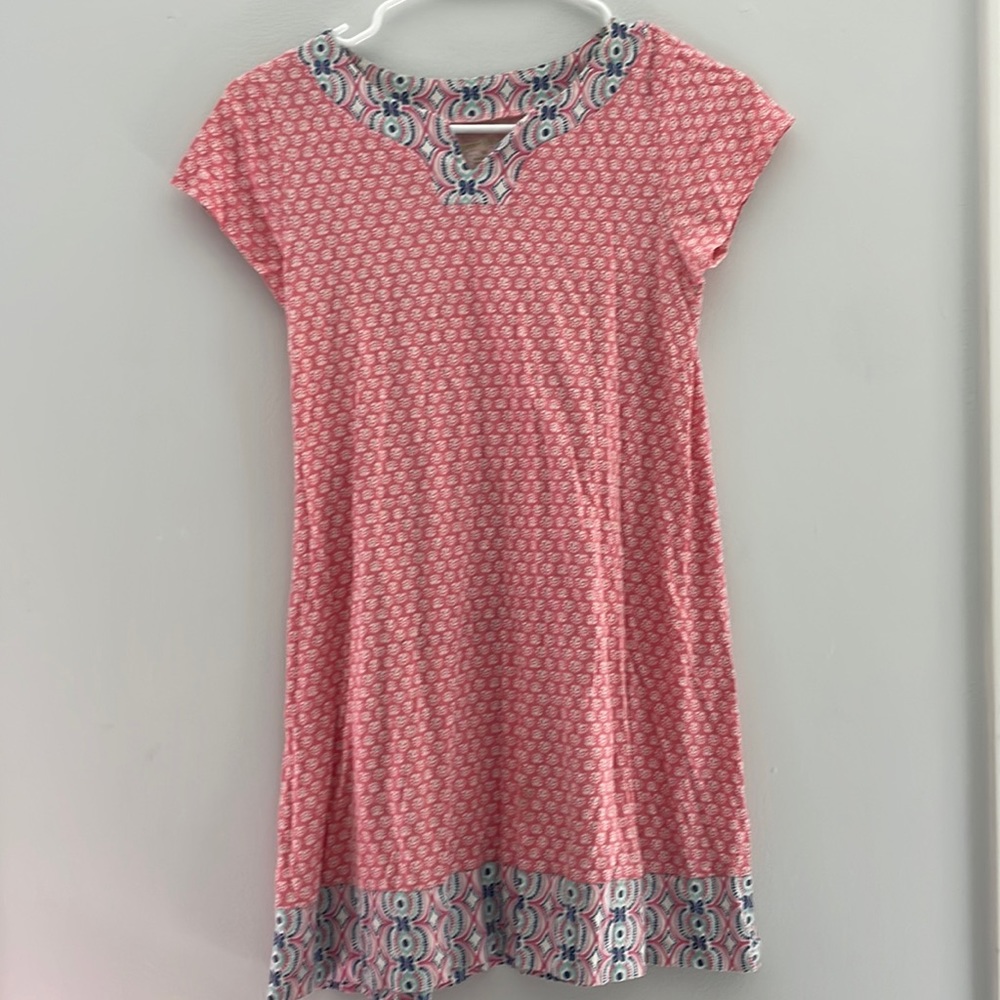Garnet hill kids size large short sleeve pink nightgown